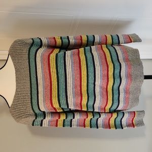 Talbots multi-colour cotton blend striped pullover sweater, size medium